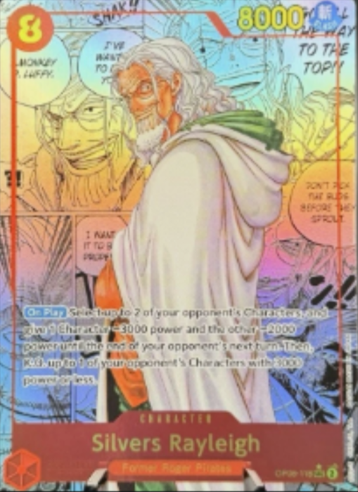 2024 Bandai One Piece Silvers Rayleigh Manga OP08-118 Two Legends SR Alt Art